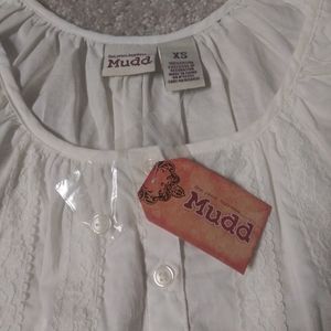 Puff-sleeve Tie-front Peasant Top | Mudd